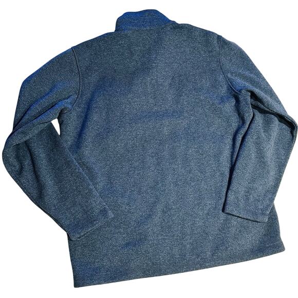 EDDIE BAUER Blue Quarter Snap Sweater Sz Tall Large Pullover Sweatshirt hiking - Picture 2 of 7